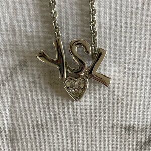 YSL sterling silver necklace with heart ❤️